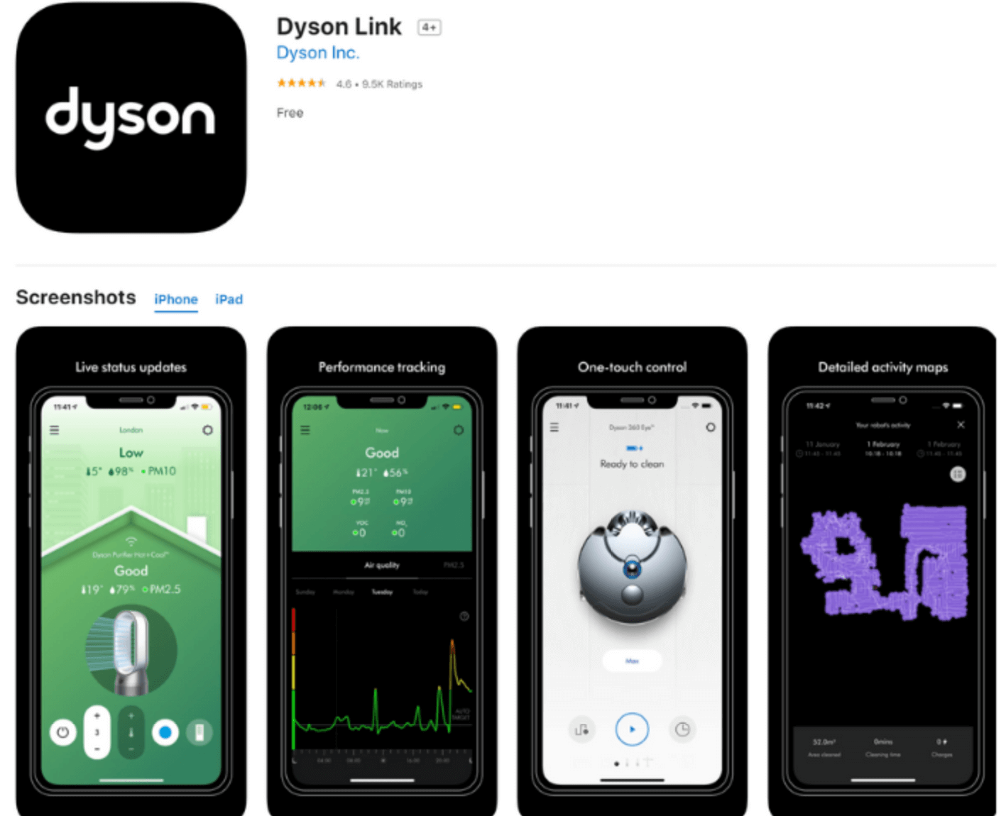 Dyson Link App in the Appstore for download